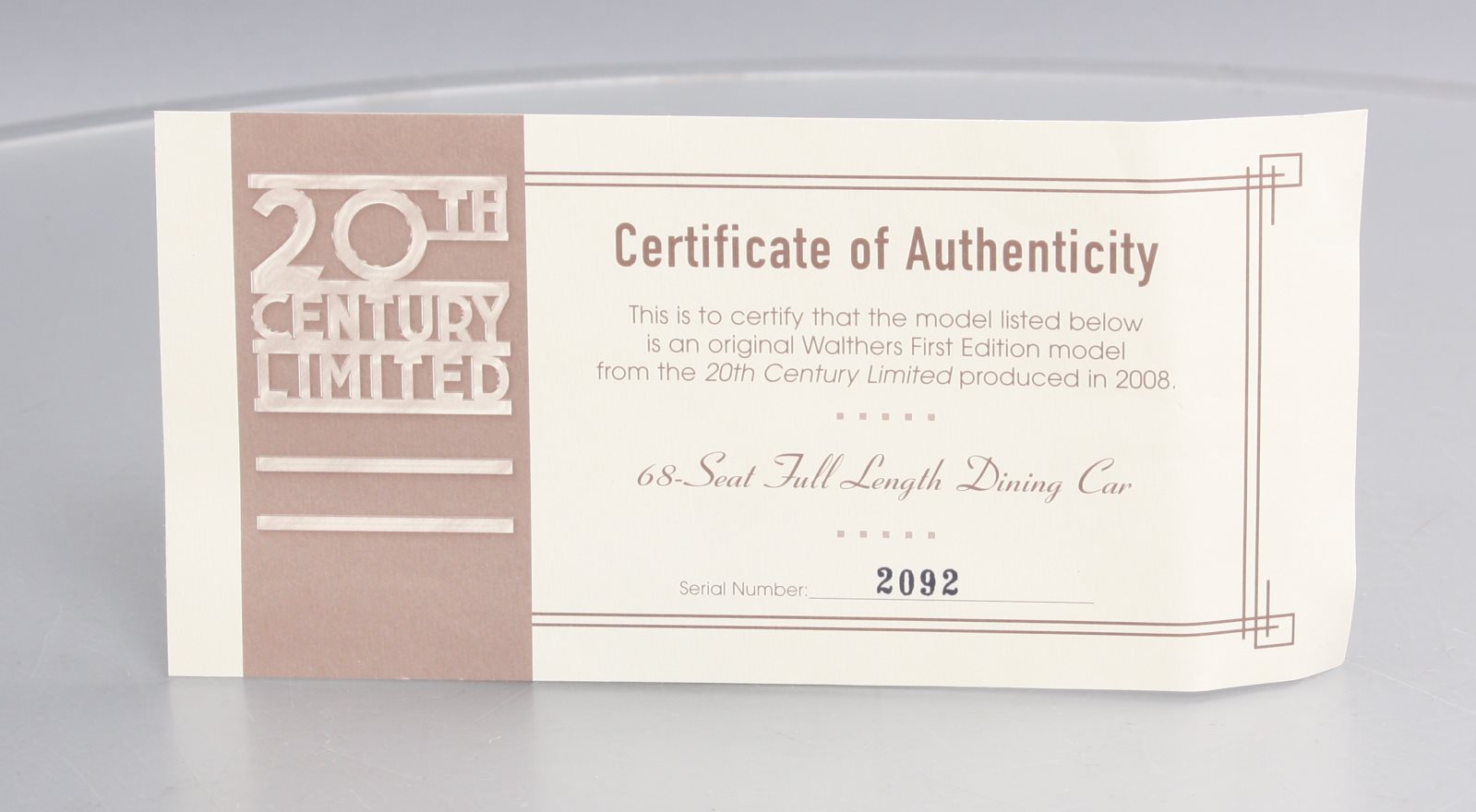 Walthers 932-9316 HO Scale NYC 20th Century Limited 68 Seat Diner Car LN/Box