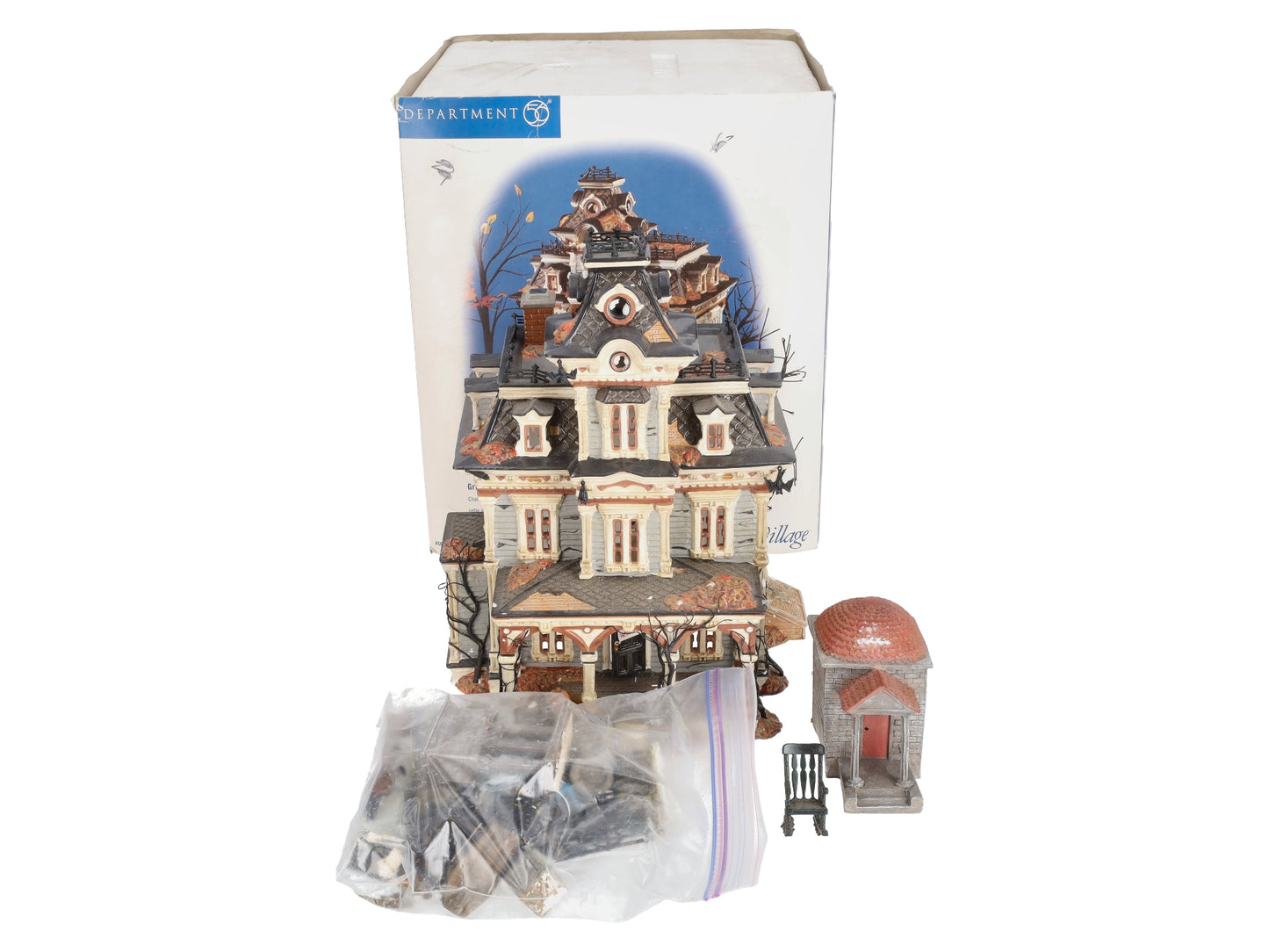 Dept 56 56.55004 "The Snow Village" Grimsly Manor & Mausoleum VG/Box