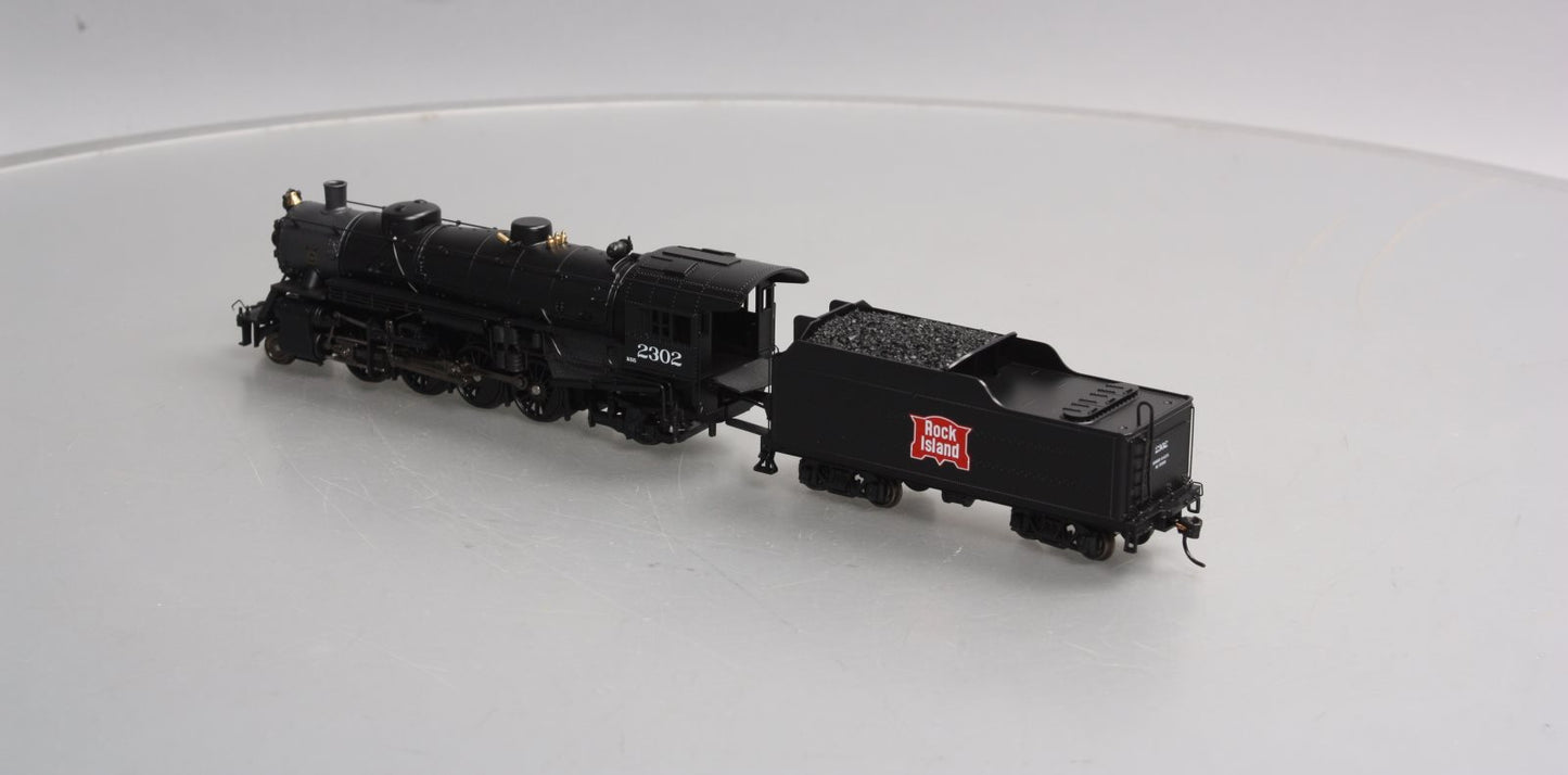 Broadway Limited 5573 HO Rock Island 2-8-2 Lt Mikado #2302 with Sound & DCC