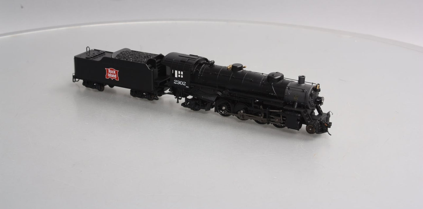Broadway Limited 5573 HO Rock Island 2-8-2 Lt Mikado #2302 with Sound & DCC