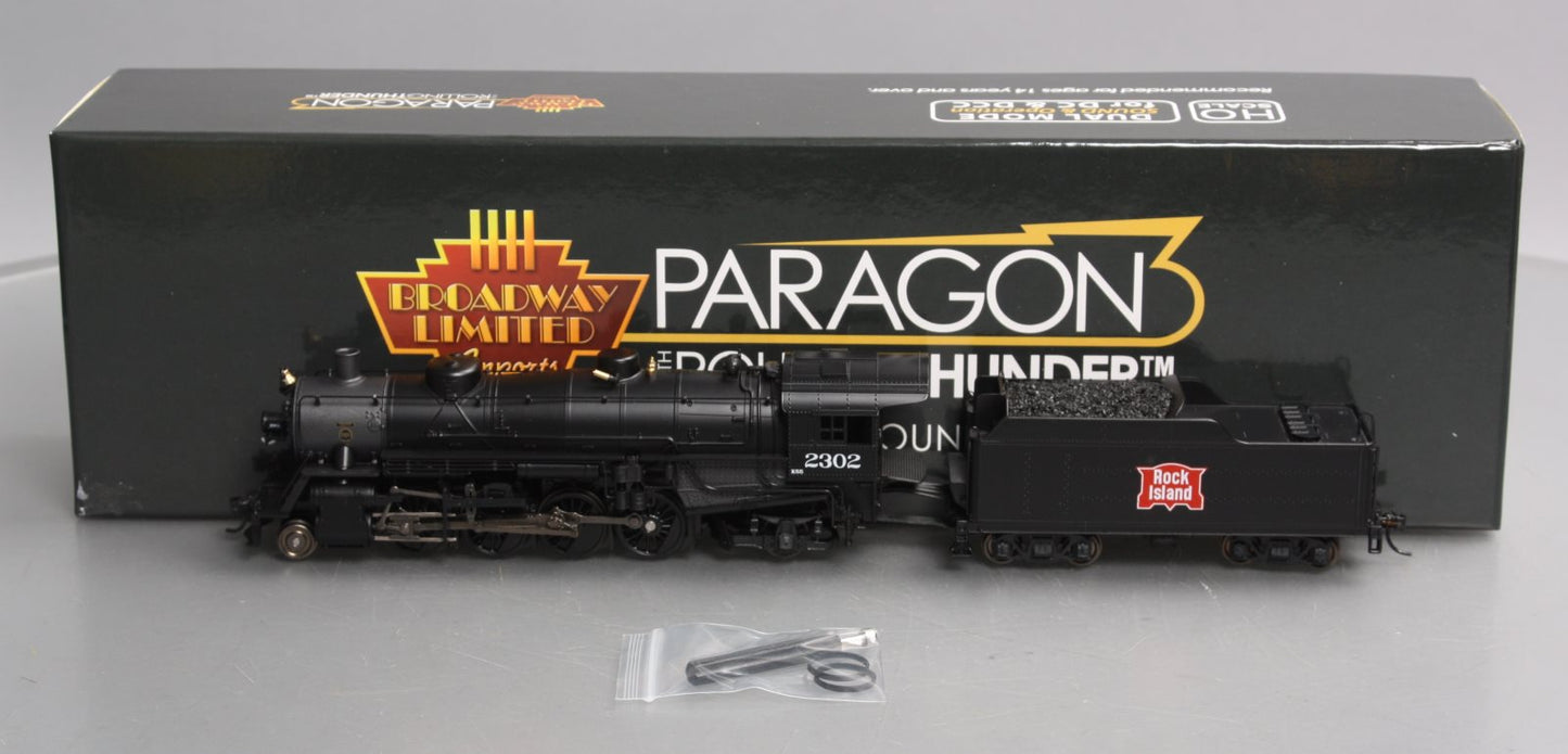 Broadway Limited 5573 HO Rock Island 2-8-2 Lt Mikado #2302 with Sound & DCC
