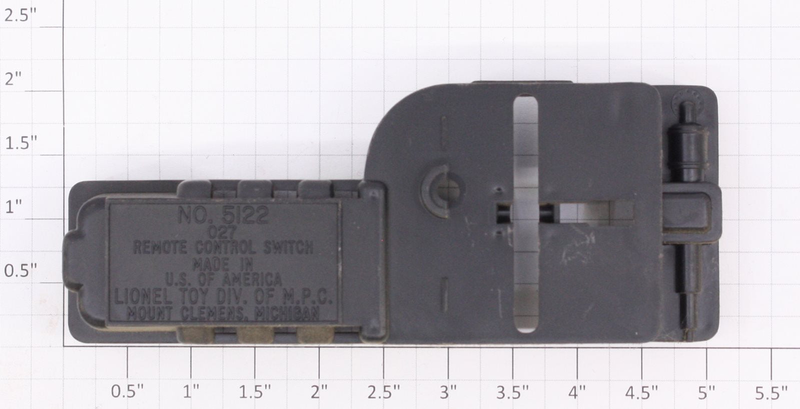 Lionel 5122-115 O27 Gauge Black Left Hand Turnout Switch Motor Cover Housing