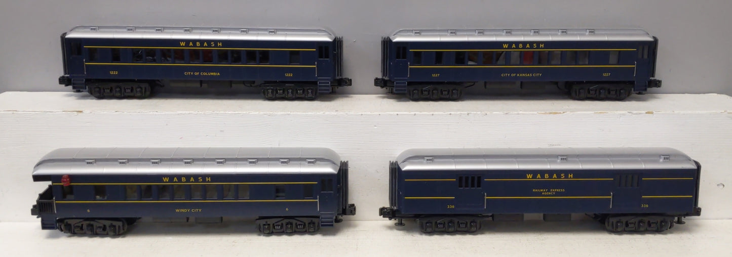 MTH 30-6262 O Wabash RailKing O-27 Madison Passenger Car Set (Set of 4) NIB