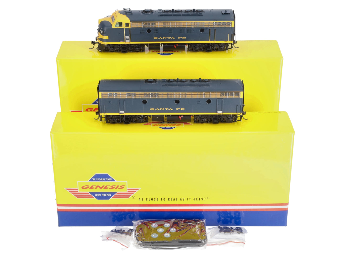Athearn G22181 HO Santa Fe F9 A/B Diesel Freight Set #286L/#286A w/DCC & Sound LN/Box