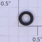 Acme 1000X-63 5/32" Thick Black Rubber Spacer Washer