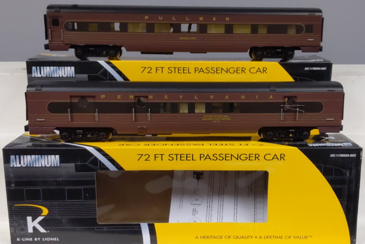 Lionel 6-22420 O PRR Broadway Limited 18" Aluminum Passenger Cars (Set of 2)