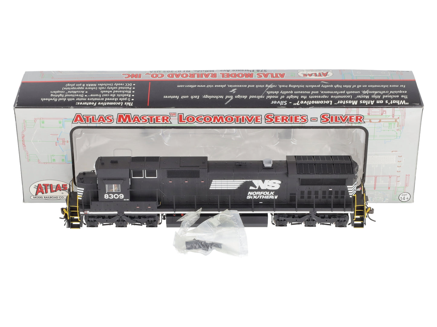 Atlas 7408 HO Norfolk Southern GE U30C Diesel Locomotive with DCC #8309