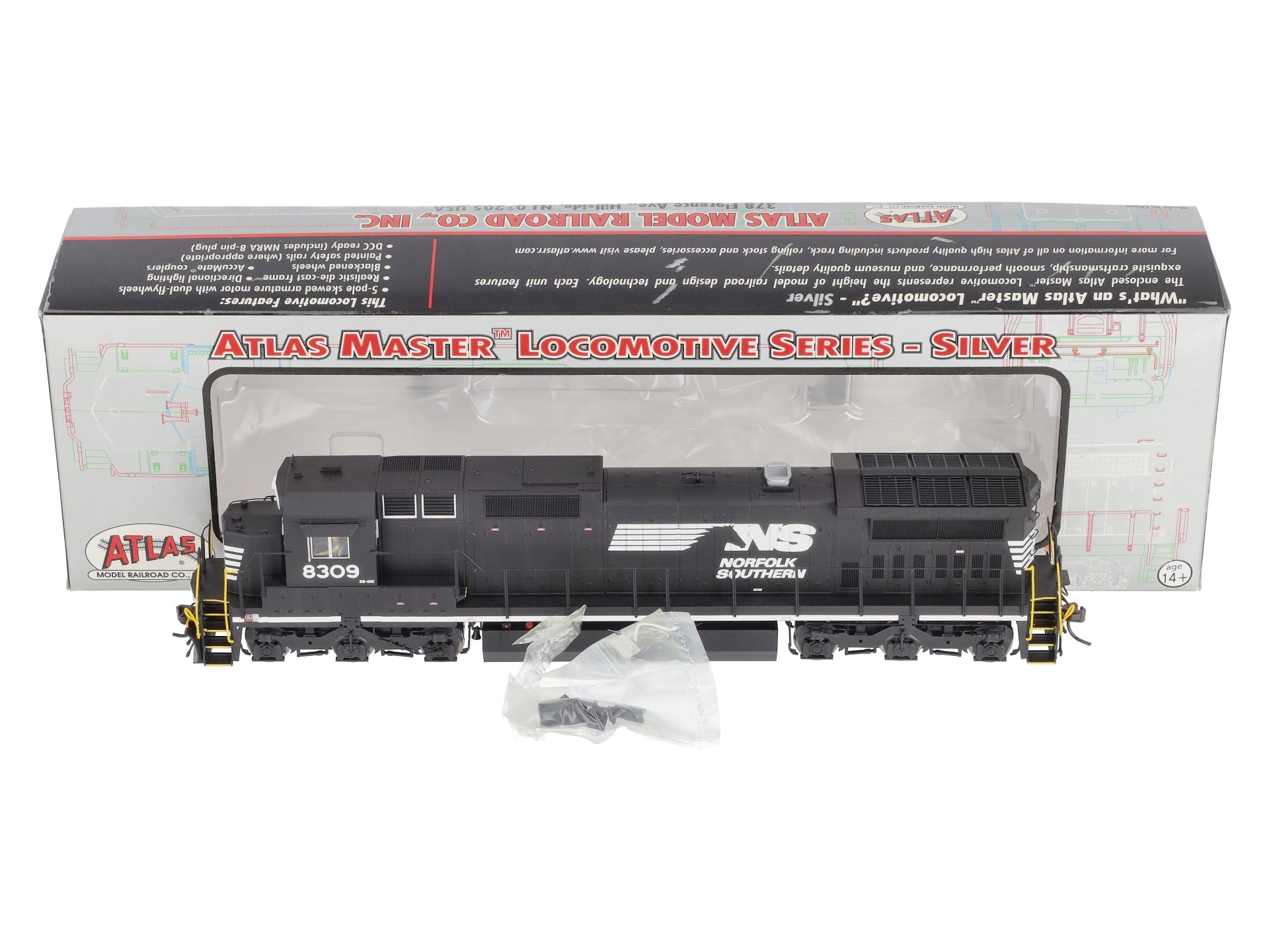 Atlas 7408 HO Norfolk Southern GE U30C Diesel Locomotive with DCC #8309