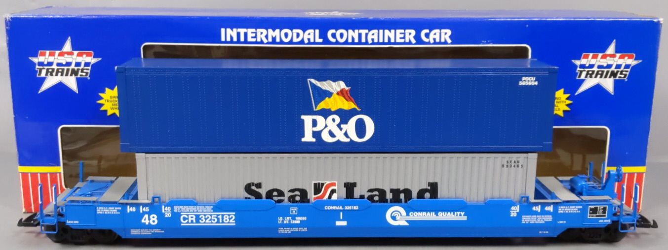 USA Trains 17135 G Conrail Gunderson Husky Stack with 2 Containers #325182