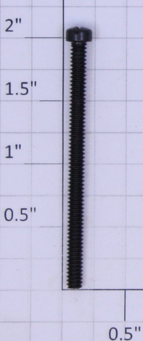 Lionel #6-32 x 2" Black Slotted Fillister Head #2855 Dome Mounting Screw