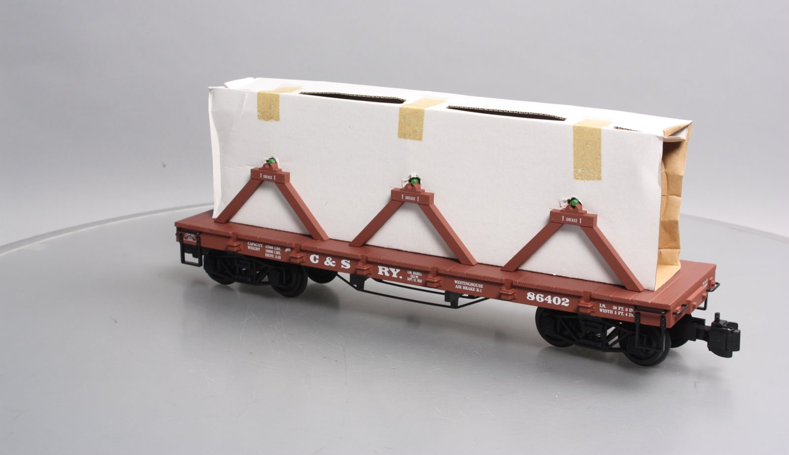 Aristo-Craft 86402 G Scale Colorado & Southern Flatcar With Cable Reel Load