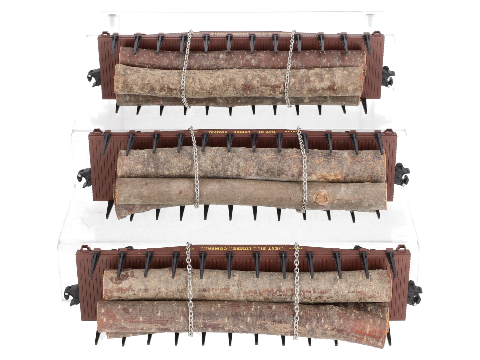 Lionel 6-17564 O West Side Lumber Shay Log Cars: #26717,#26718,#26719 (Set of 3)