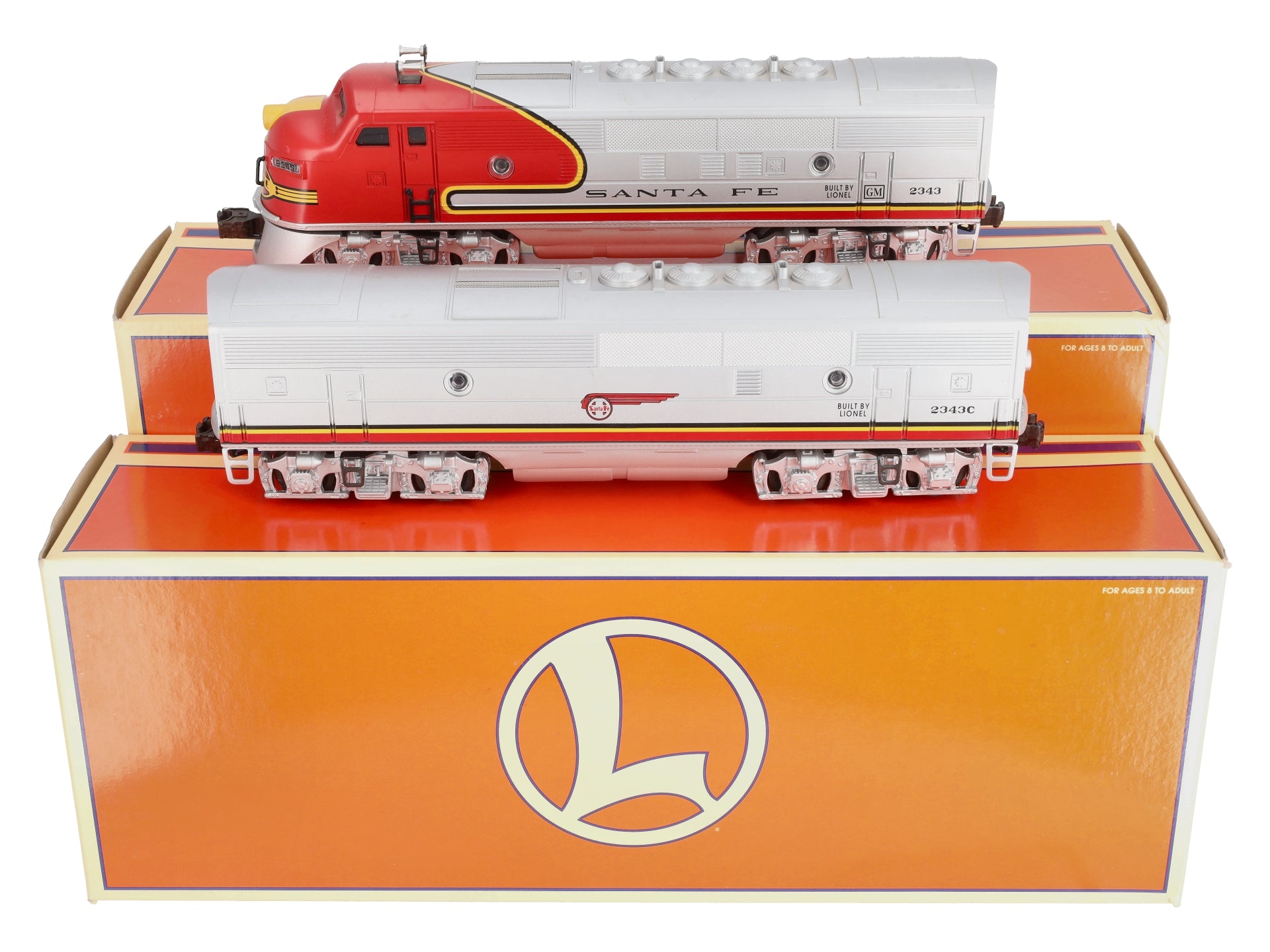 Lionel 6-18130 O Gauge Santa Fe F3 AB Diesel Locomotives #2343/2343C NIB