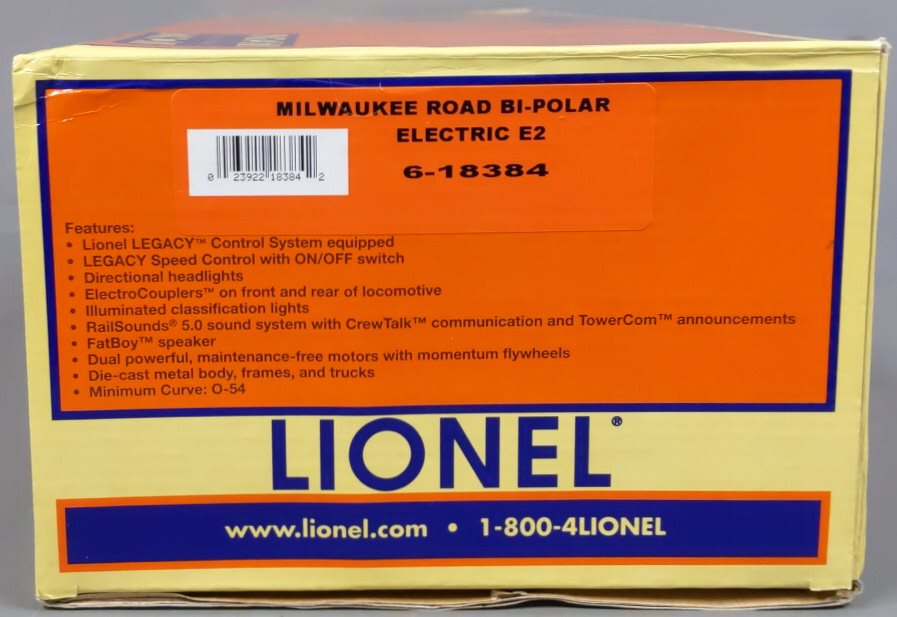 Lionel 6-18384 O Gauge Milwaukee Road EP-2 Bipolar E-2 Electric Locomotive #E-2