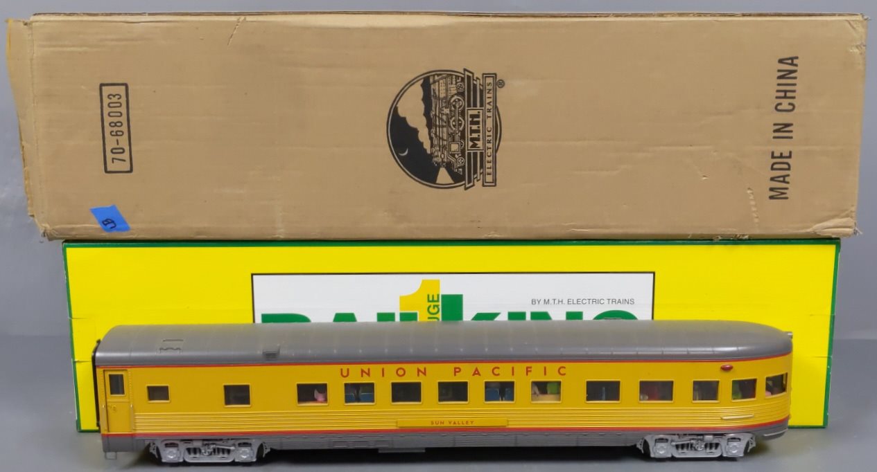 MTH 70-68003 G Scale Union Pacific Streamlined Observation Car - Metal Wheels