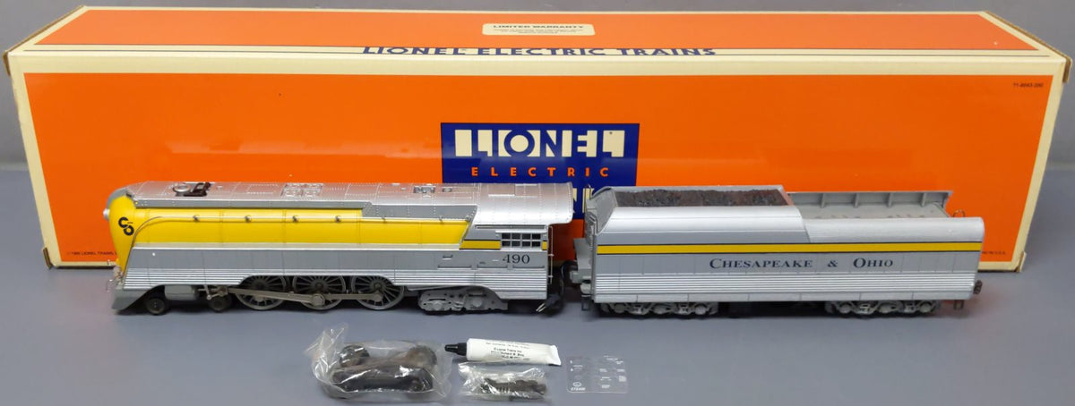 Lionel 6-18043 O Chesapeake & Ohio Streamlined Hudson & Tender #490 with RSII LN/Box