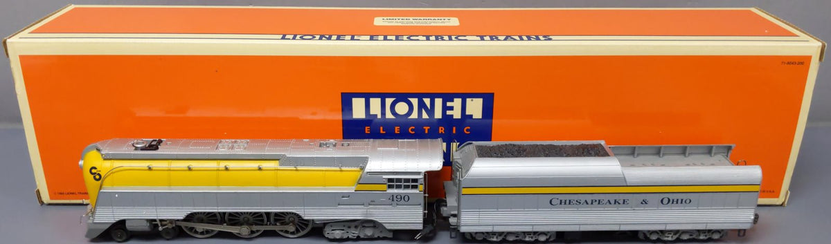 Lionel 6-18043 O Chesapeake & Ohio Streamlined Hudson & Tender #490 with RSII LN/Box
