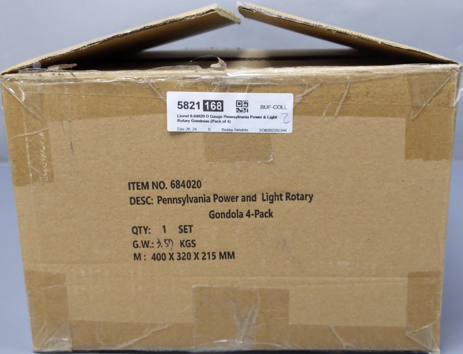 Lionel 6-84020 O Gauge Pennsylvania Power & Light Rotary Gondolas (Pack of 4)