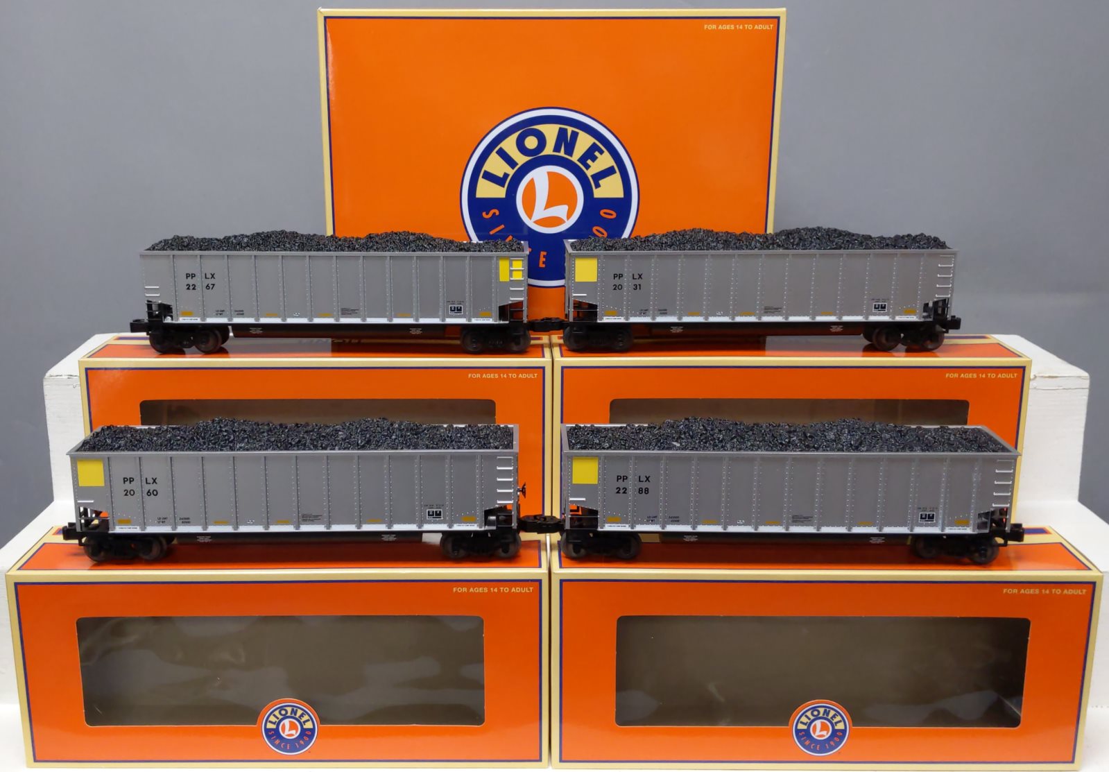 Lionel 6-84020 O Gauge Pennsylvania Power & Light Rotary Gondolas (Pack of 4)