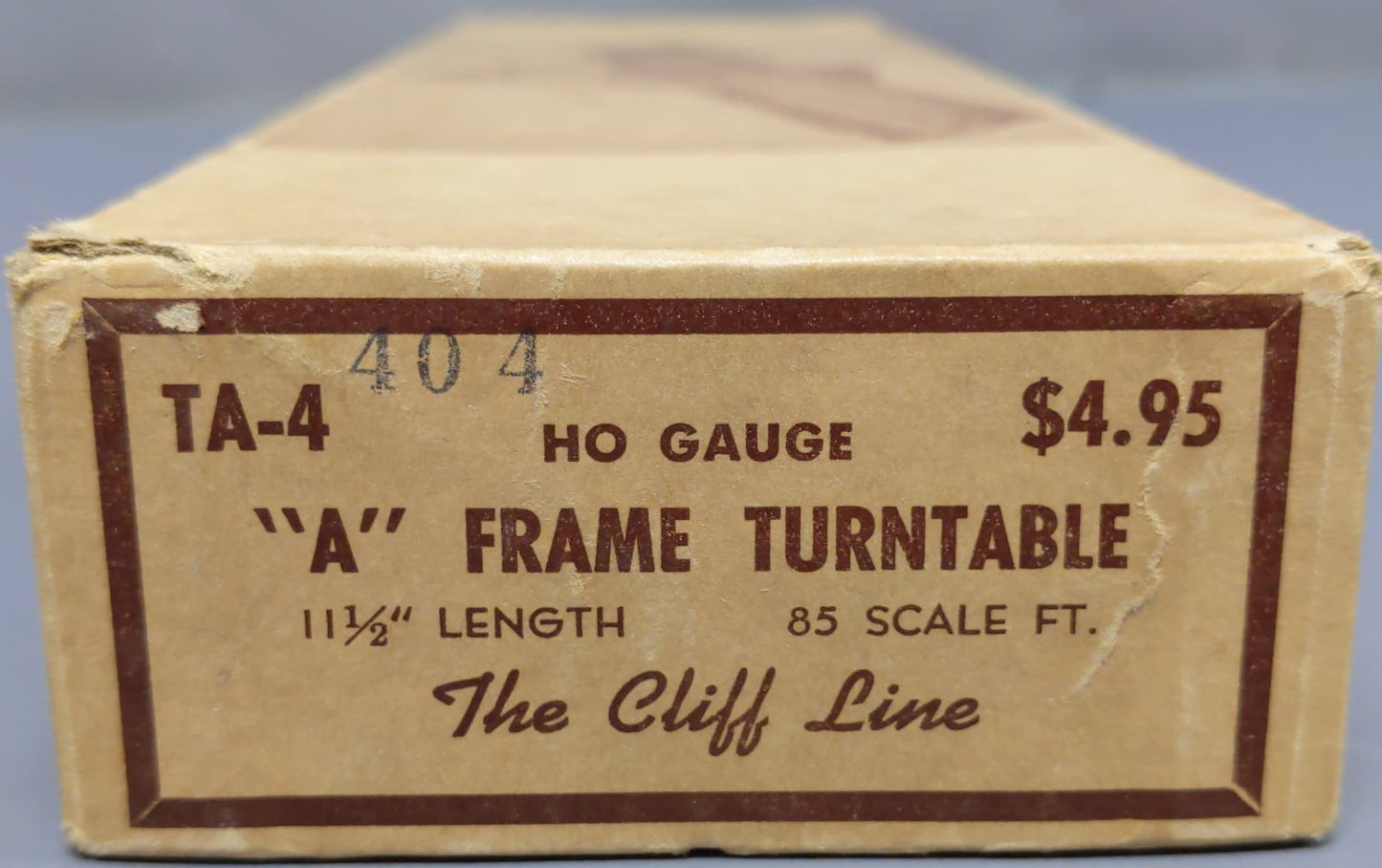 The Cliff Line TA-4 HO Scale "A" Frame Turntable Kit EX/Box