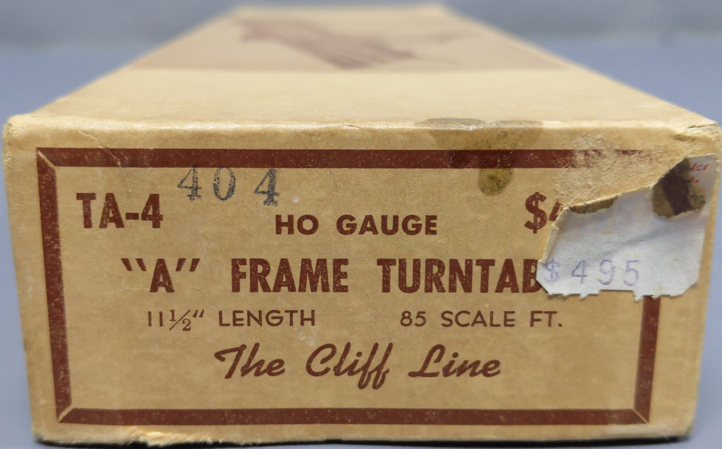 The Cliff Line TA-4 HO Scale "A" Frame Turntable Kit EX/Box