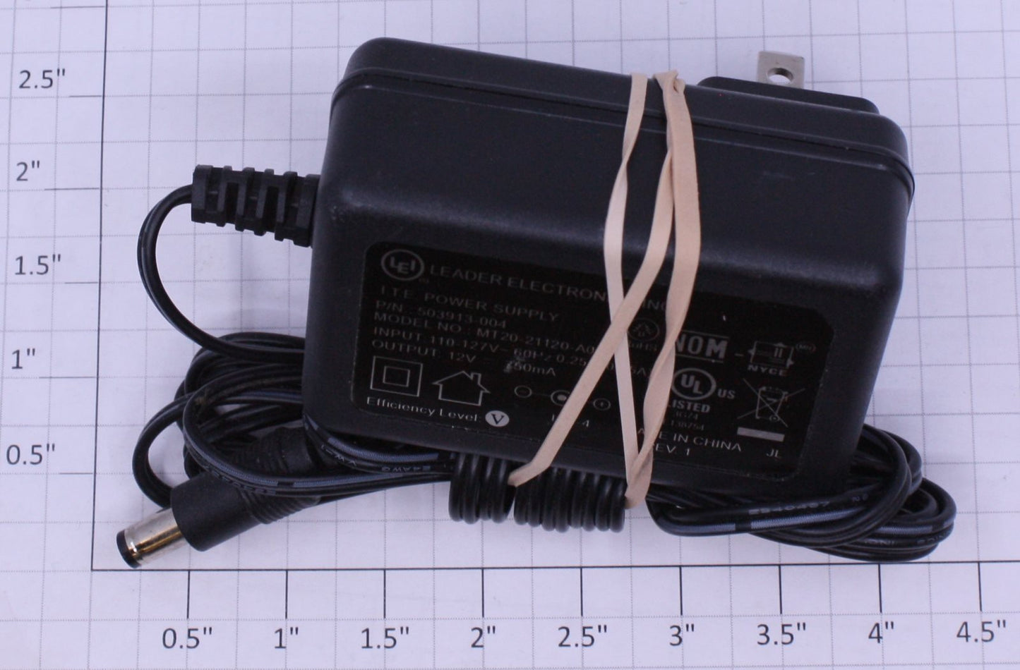 Acme 503913-004 AC-DC Adaptor 12VDC @ 750mA Output Power Supply