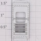 Lionel 2531-12 Observation Car Silver Rear Door without Window Glass