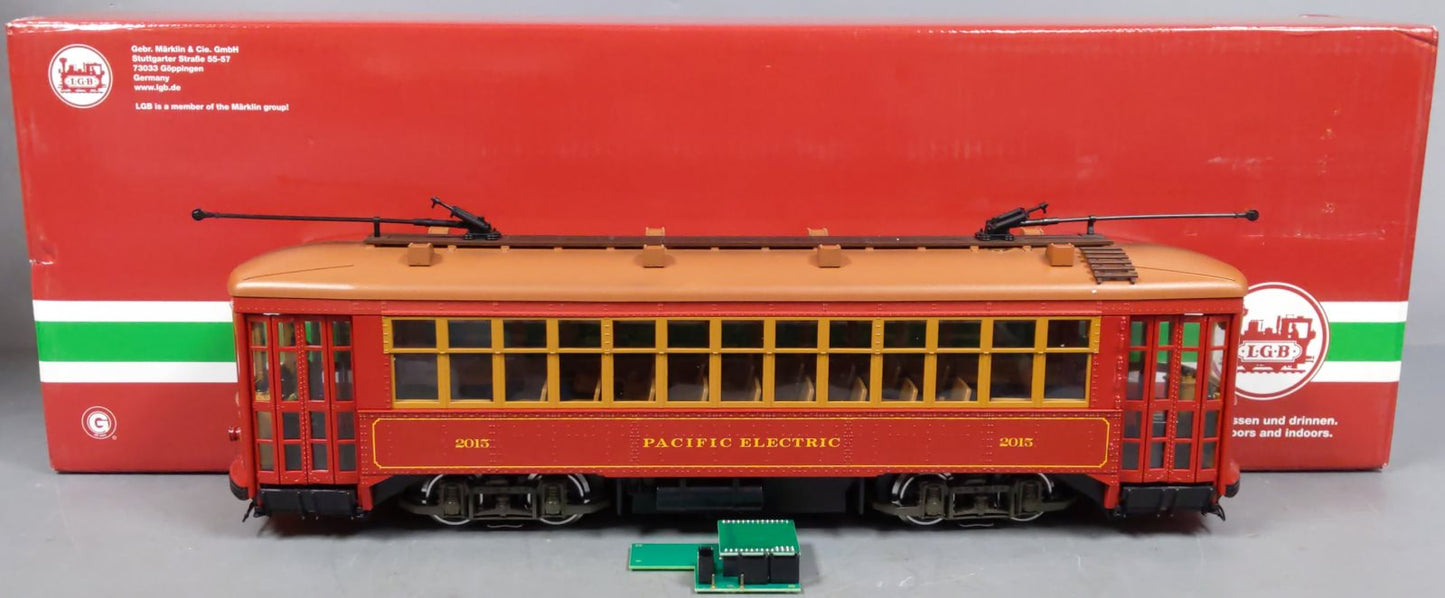 LGB 20381 G Los Angeles Electric Streetcar, Red/Yellow #2015