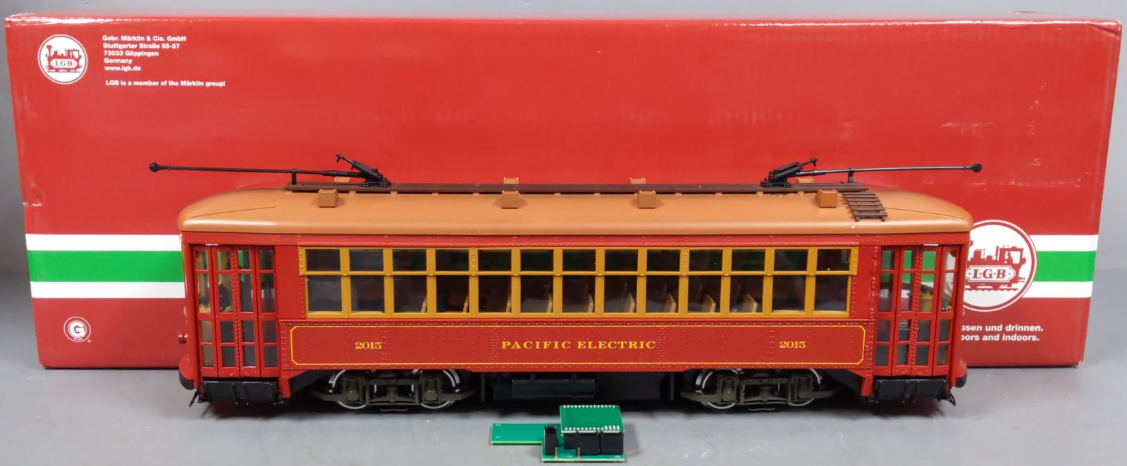 LGB 20381 G Los Angeles Electric Streetcar, Red/Yellow #2015