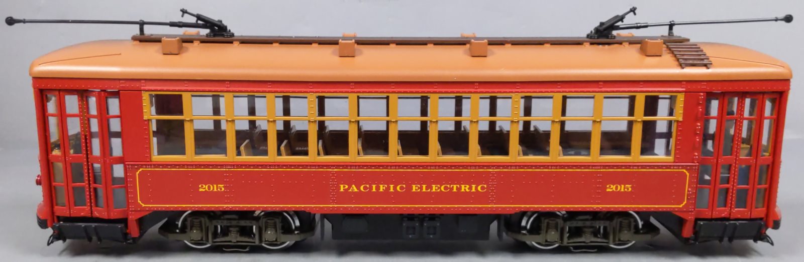 LGB 20381 G Los Angeles Electric Streetcar, Red/Yellow #2015