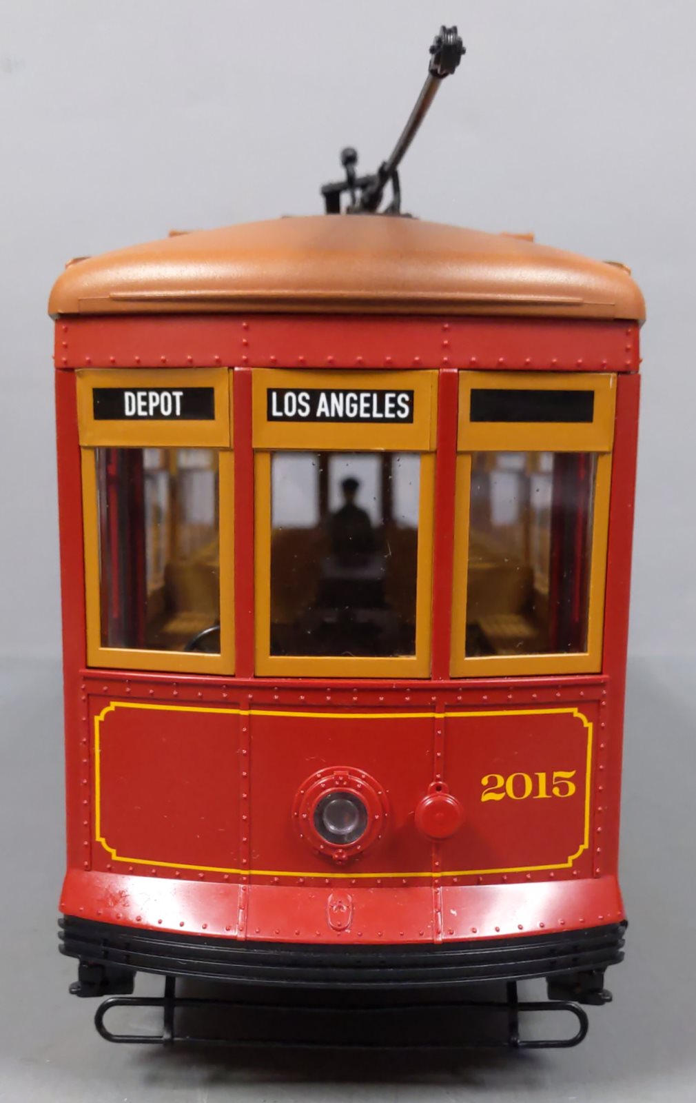 LGB 20381 G Los Angeles Electric Streetcar, Red/Yellow #2015