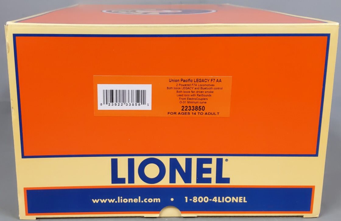 Lionel 2233850 O UP Legacy F7 AA Diesel Locomotive Set #1468/1469 w/BTO