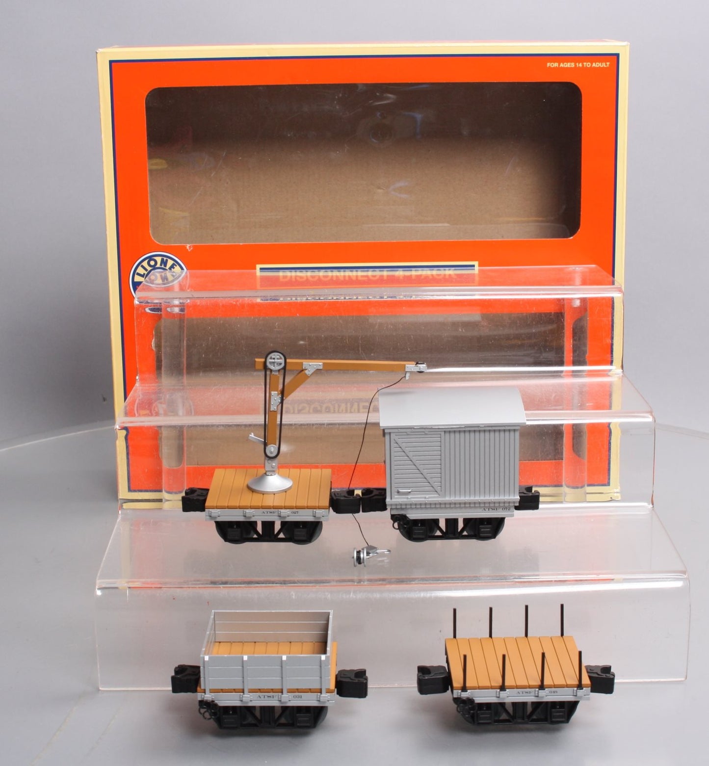 Lionel 6-85379 O Santa Fe Disconnect Work Cars Pack (4)