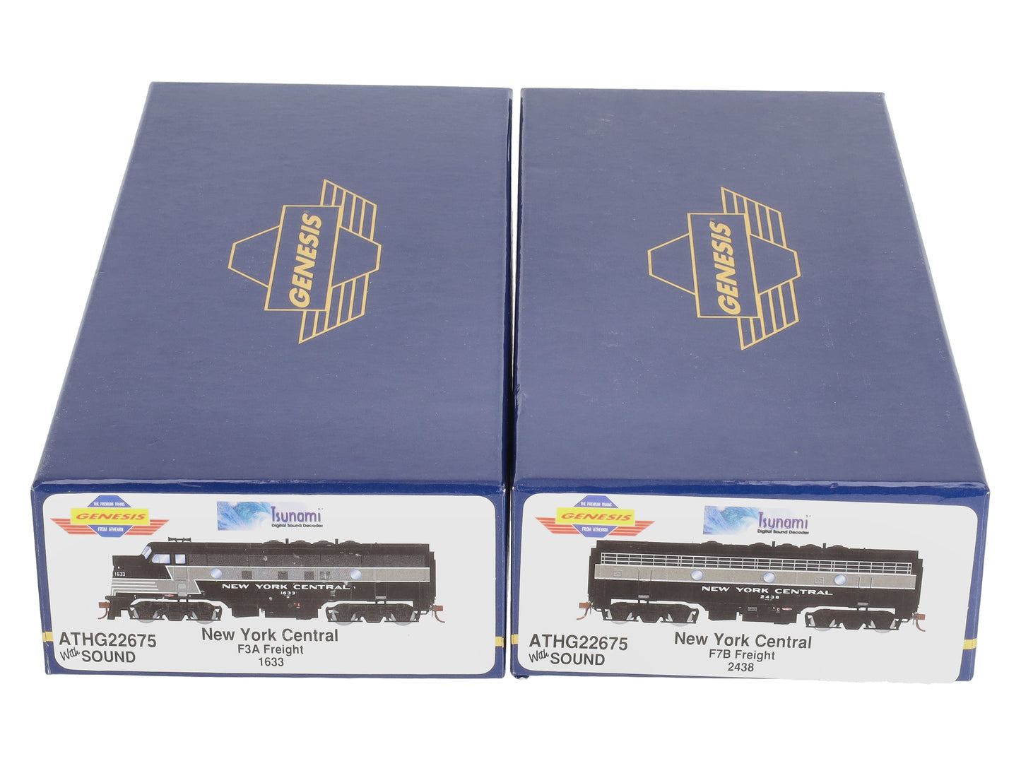 Athearn G22675 HO New York Central EMD F3A/F7B w/DCC & Sound #1633/ #2438