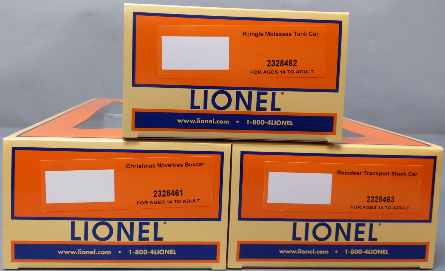 Lionel 2328460 O Christmas Olde Tyme Rollingstock (Set of 3) MT/Box