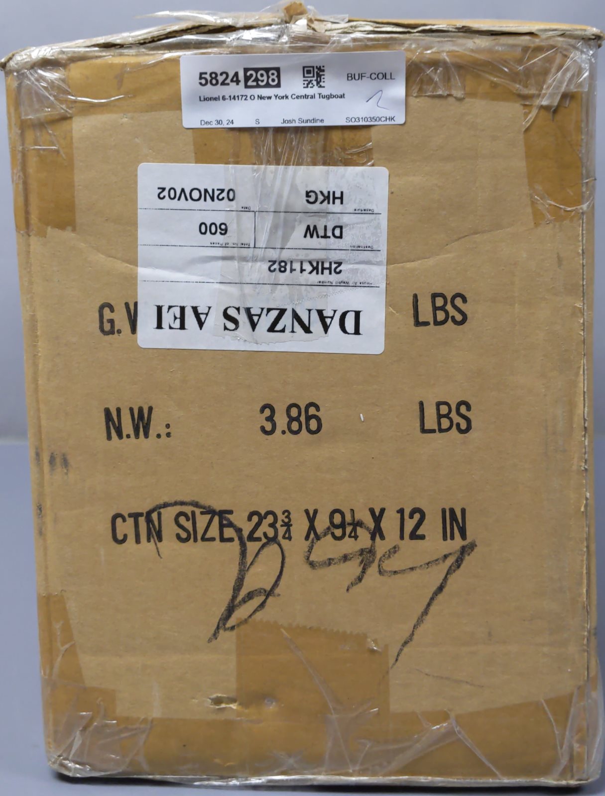 Lionel 6-14172 O New York Central Tugboat VG/Box