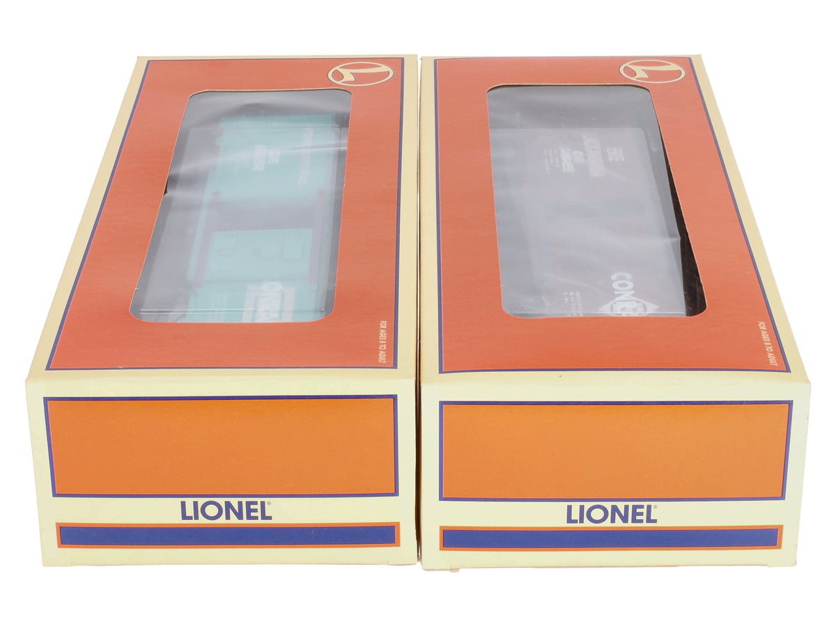 Lionel 6-21756 O Gauge Overstamped CR/PC Boxcars (Set of 2) LN/Box
