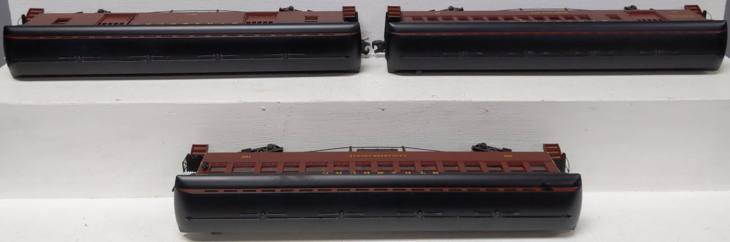 MTH 20-62066 O Strasburg 64' Woodsided Passenger Car Add-On Set (Set of 3)