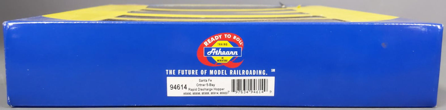 Athearn 94614 HO Santa Fe Ortner 5-Bay Rapid Discharge Hopper (Pack of 5)