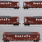 Athearn 94614 HO Santa Fe Ortner 5-Bay Rapid Discharge Hopper (Pack of 5)