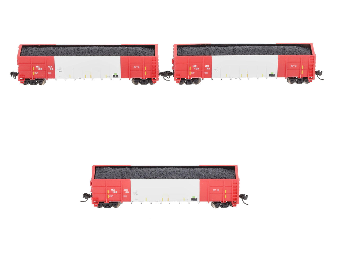 Athearn 3843 N Herzog/White Thrall High Side Gondola with Load #3 (Pack of 3)
