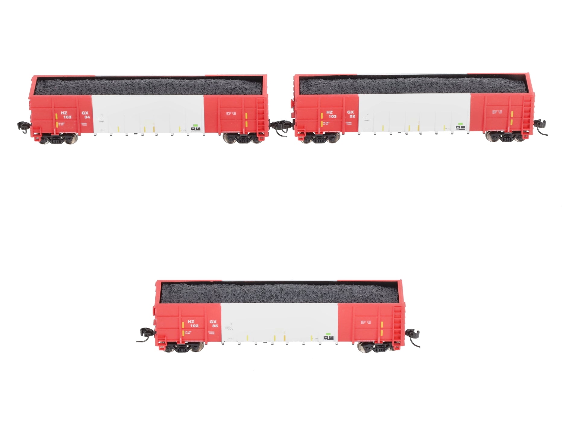 Athearn 3843 N Herzog/White Thrall High Side Gondola with Load #3 (Pack of 3)