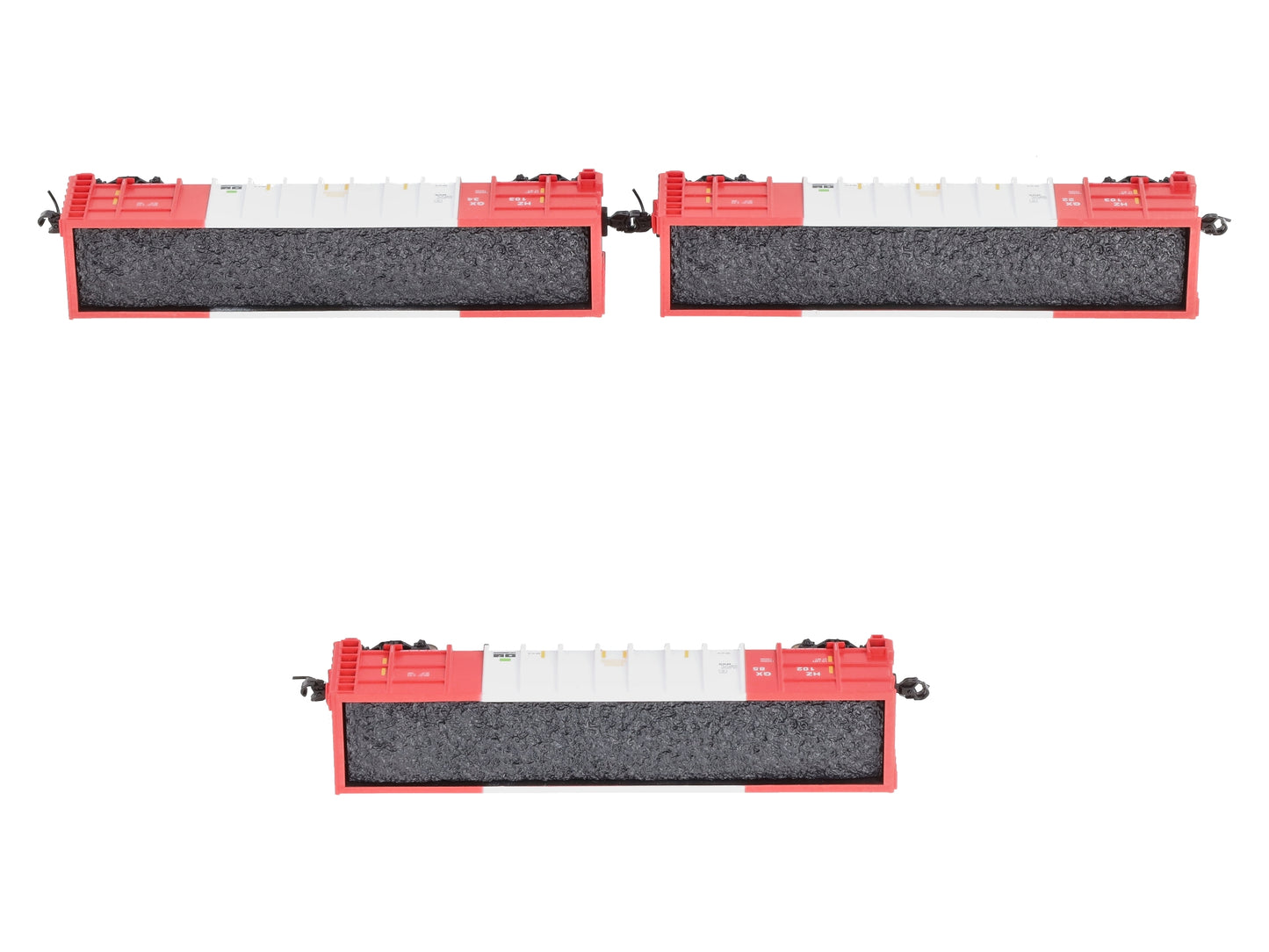 Athearn 3843 N Herzog/White Thrall High Side Gondola with Load #3 (Pack of 3)