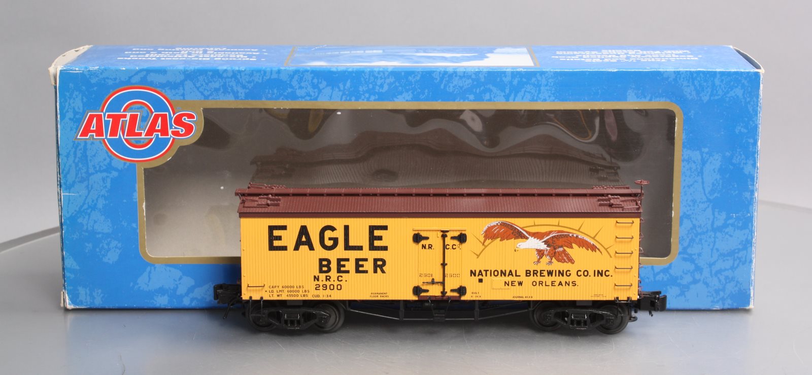 Atlas 8003-1 O Gauge Eagle Beer Refrigerator Car #2900 -3 Rail EX/Box