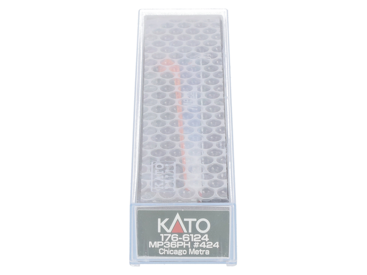 Kato 176-6124-DCC N Chicago Metra Black Roof MP36PH Diesel Locomotive w/DCC #424