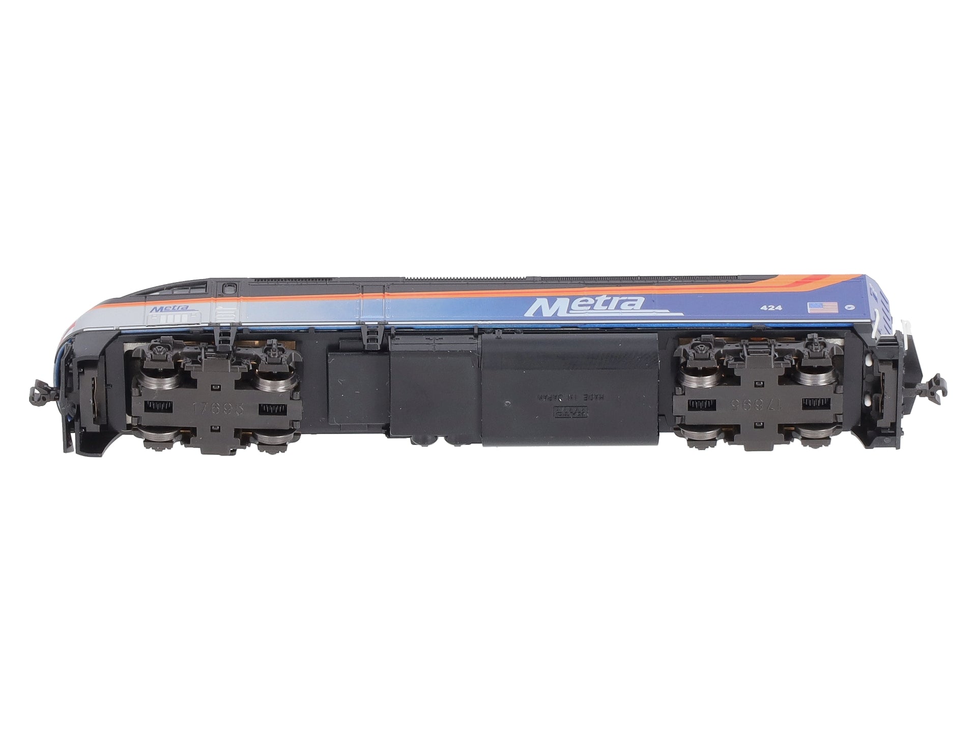 Kato 176-6124-DCC N Chicago Metra Black Roof MP36PH Diesel