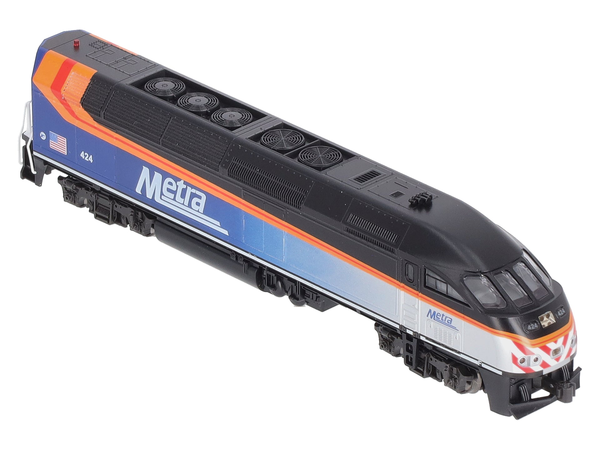 Kato 176-6124-DCC N Chicago Metra Black Roof MP36PH Diesel