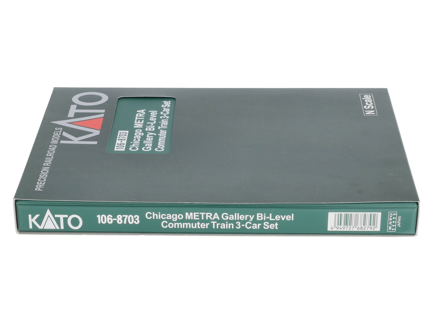 Kato 106-8703 N Scale Chicago METRA Gallery Bi-Level Commuter Train Set LN/Box