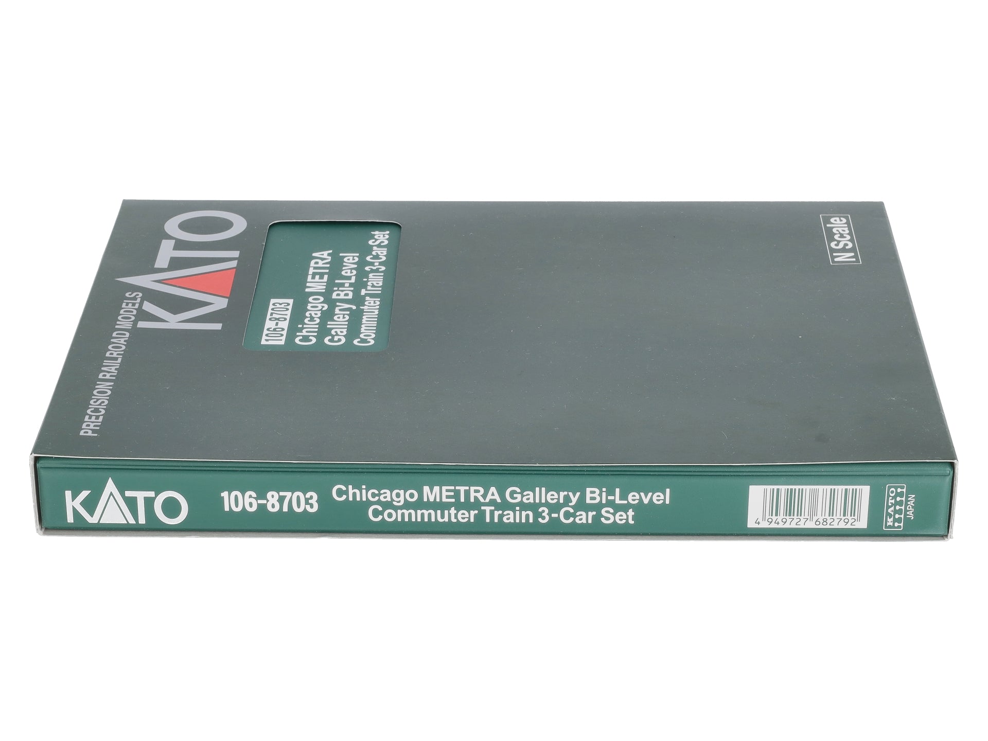 Kato 106-8703 N Scale Chicago METRA Gallery Bi-Level Commuter Train Set LN/Box