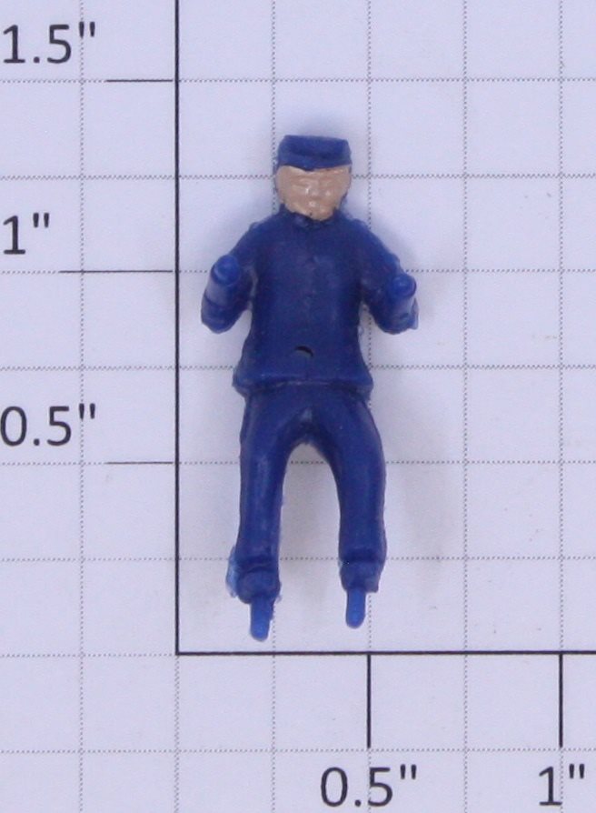 American Flyer 42321-51 Plastic S Gauge Blue Sawmill Figure Painted